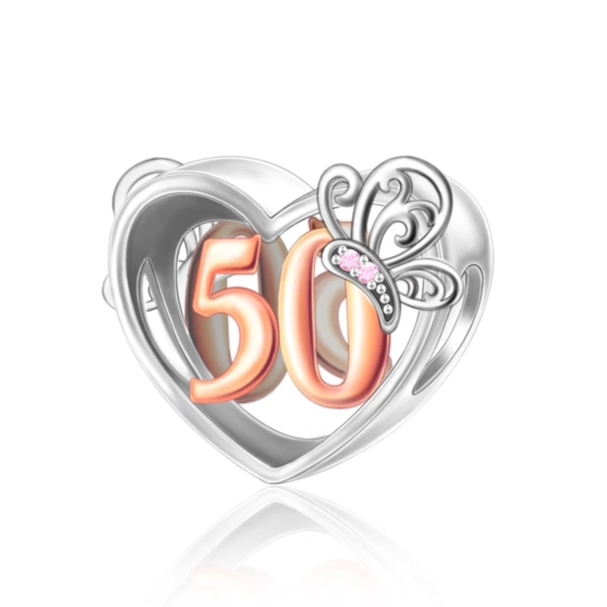 Charm Cœur Papillon 50 Ans