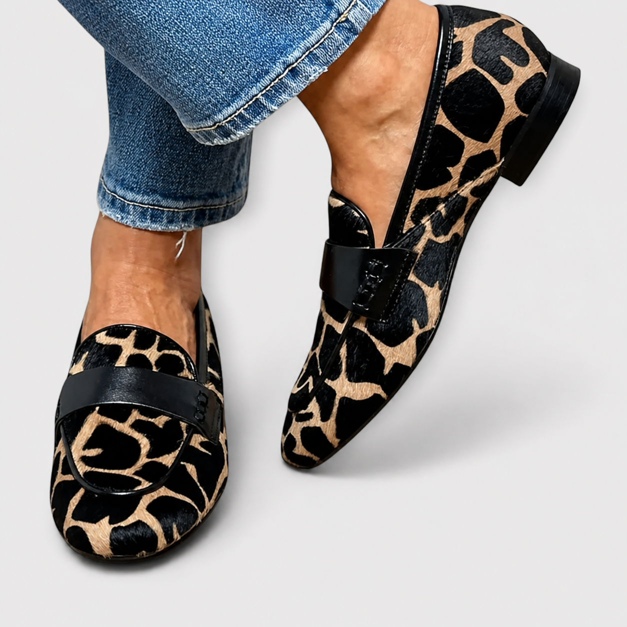 Léonie™ | Loafer i leopard