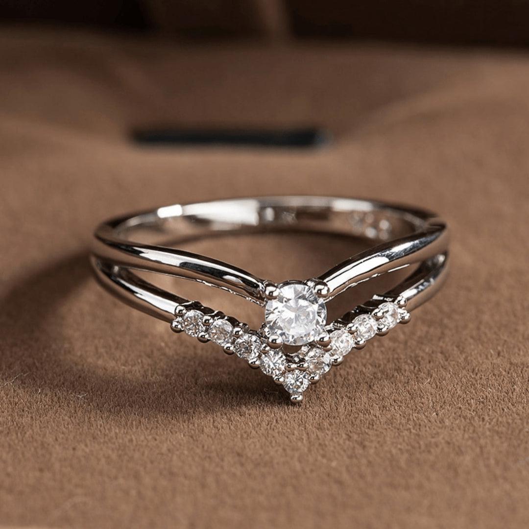 Bague Élégante Étincelante en Argent Sterling