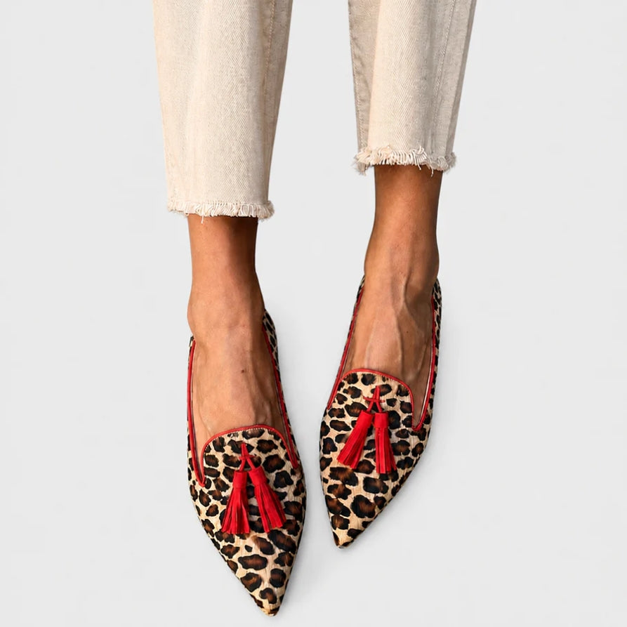 Nela™ | Loafers i leopard