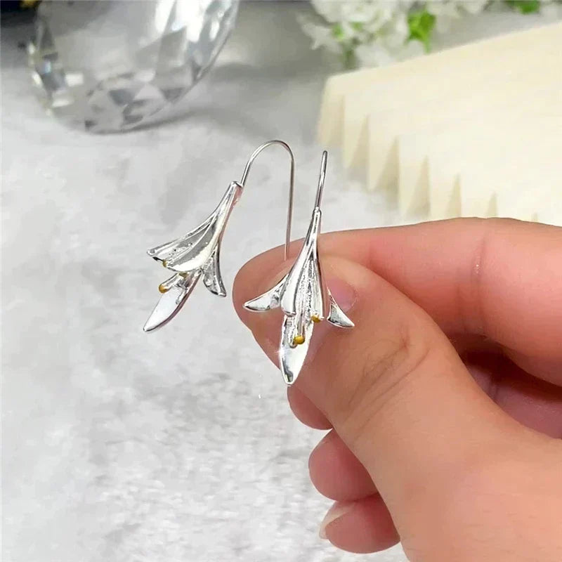 Boucles d'oreilles Fleurs en Argent