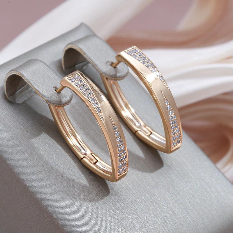 Boucles d'oreilles raffinées en or et diamant