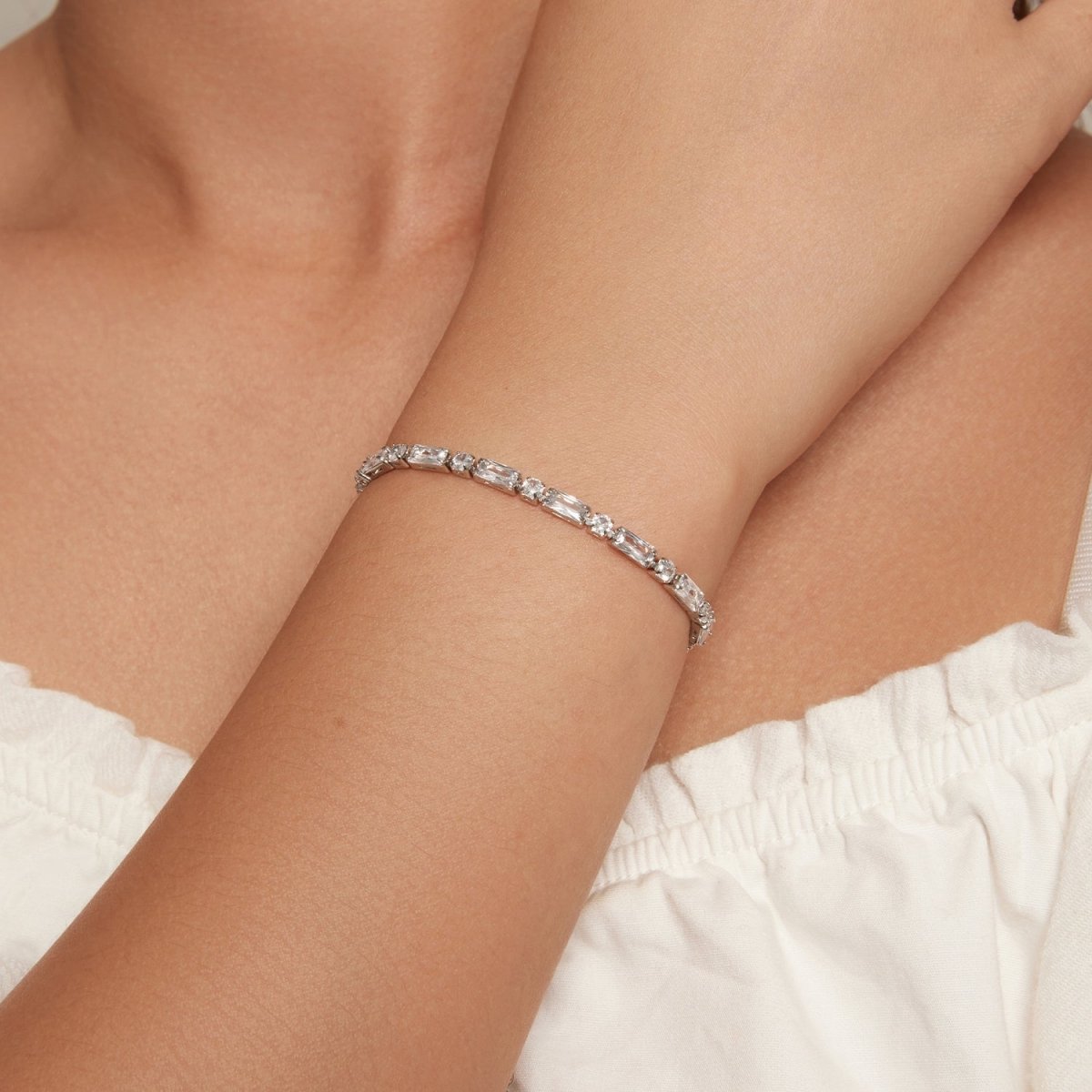 Bracelet Réglable en Cristal Taille Mixte