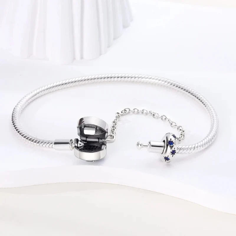 Bracelet Céleste Étoiles avec Chaîne de Sécurité