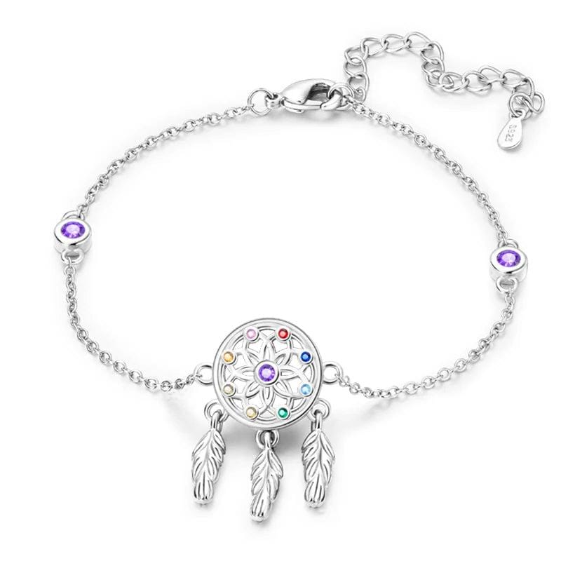 Bracelet Attrape-Rêves avec Pierres Colorées