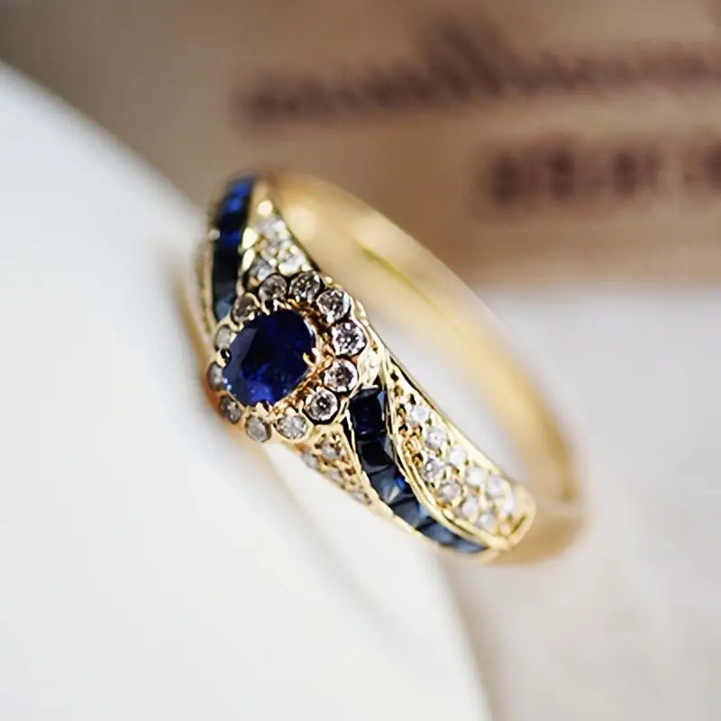 Bague Jonc en Or au Saphir