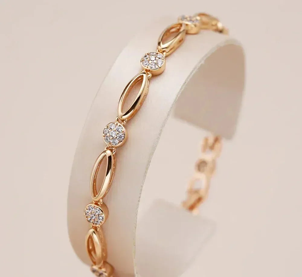 Bracelet élégant en zircone jaune