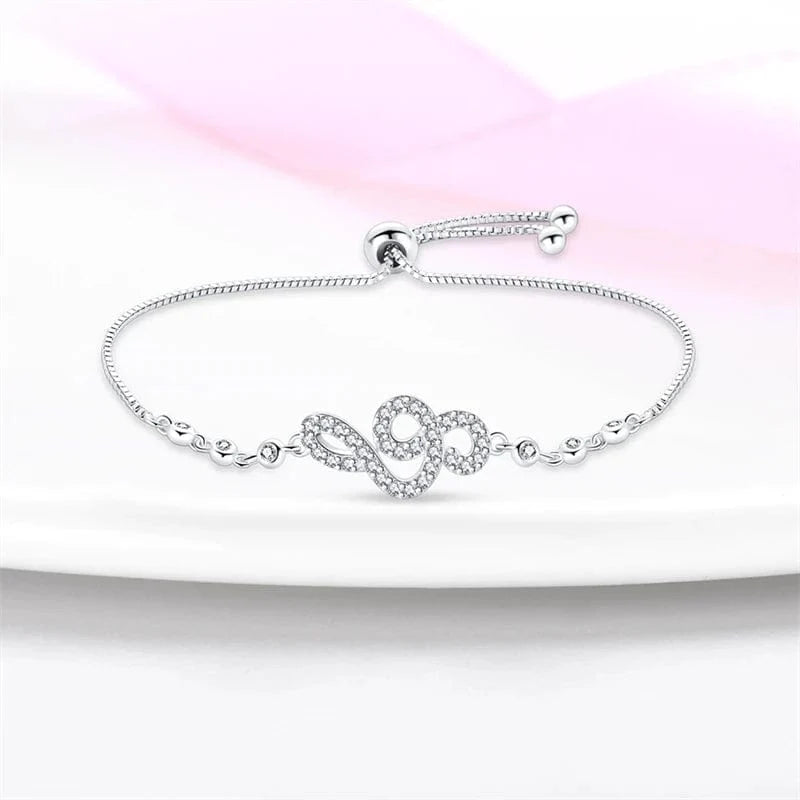 Bracelet Élégant Infini en Cristal
