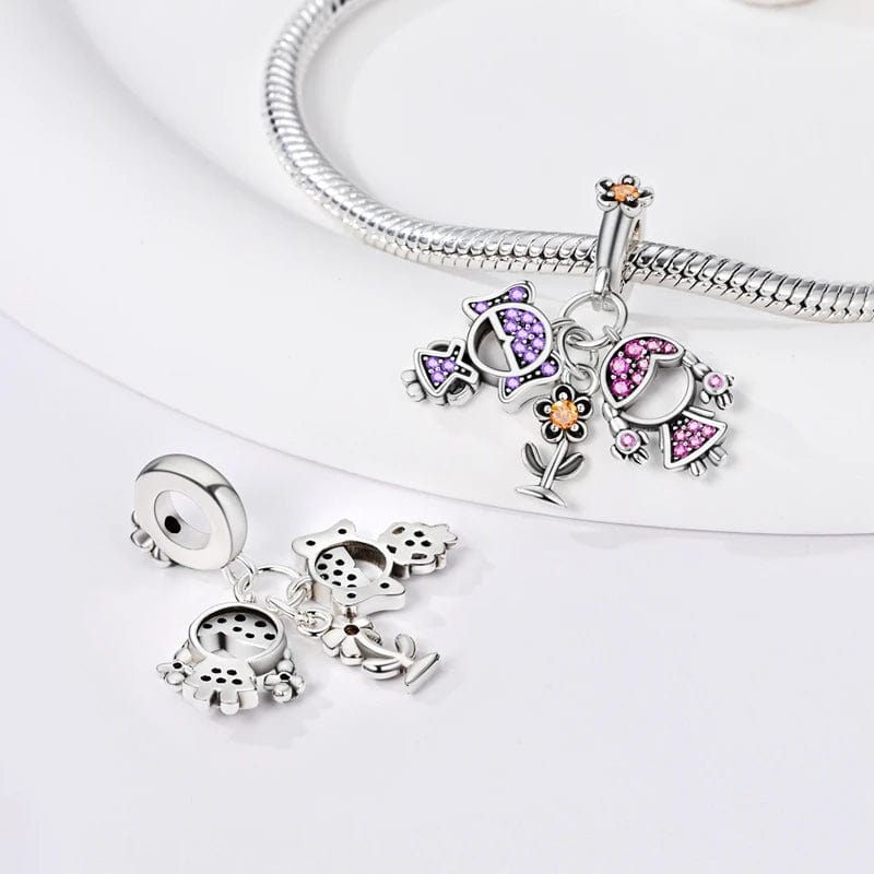 Charm Pendant Bouquet Fleuri