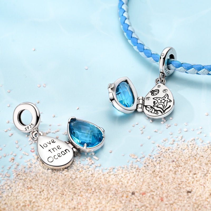 Charm Pendant Médaillon Étoile de Mer Love the Ocean
