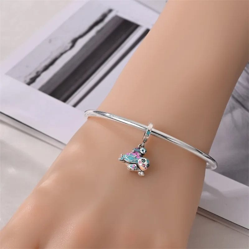 Charm Pendant Tortue Marine Maman et Bébé