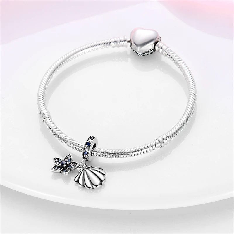 Charm Pendant Coquillage et Fleur Océan