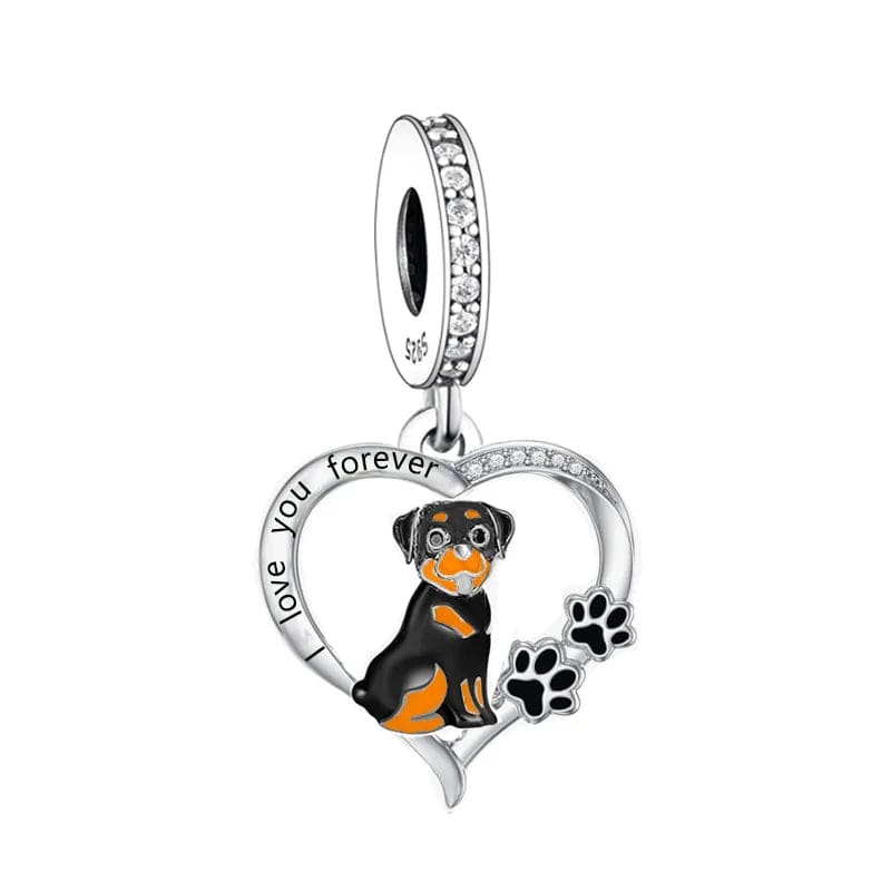 Charm Cœur Rottweiler Forever Love