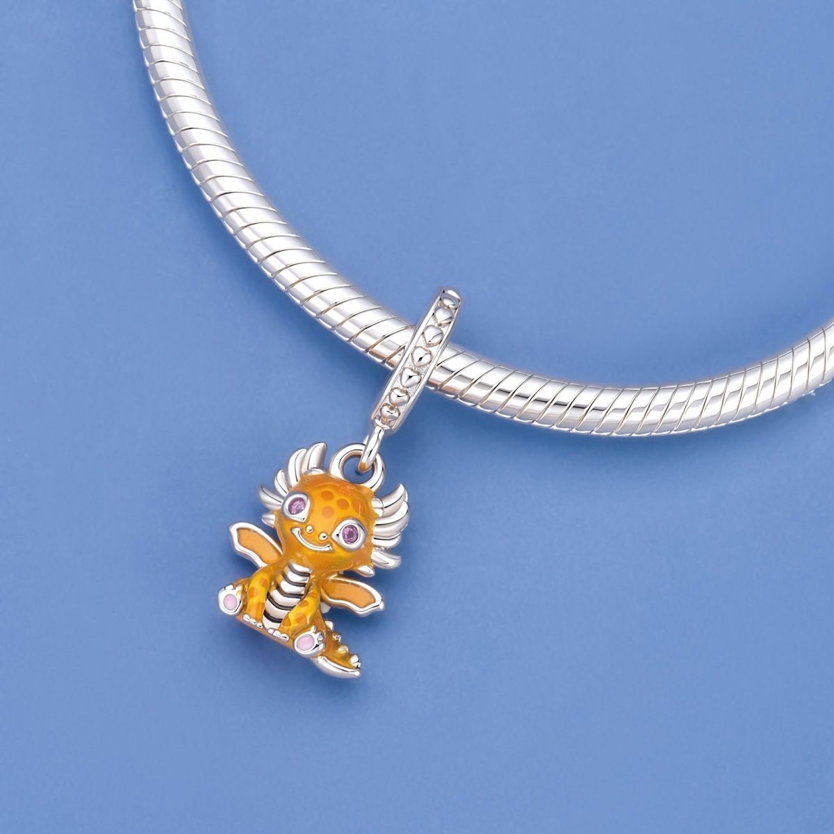 Charm Pendant Bébé Dragon Jaune