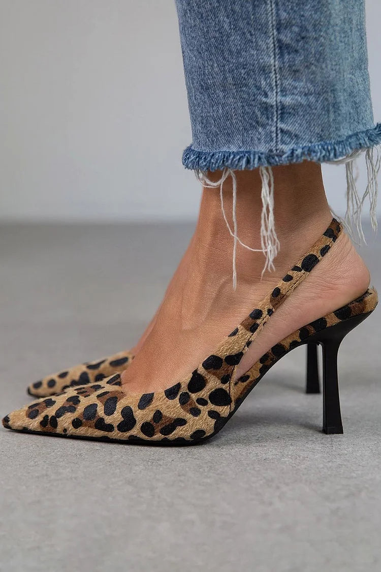 Dulce™ | D'Orsay-hæle med leopardprint