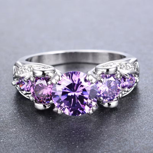 Bague vintage Améthyste en argent