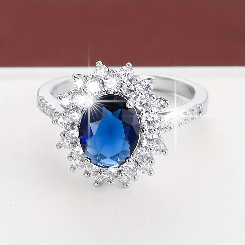 Bague Halo Saphir en Or