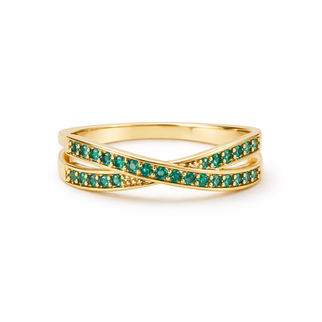 Flow | Smaragd-ring i guld