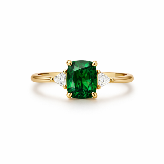 Vintage Green Stone | Ring i guld