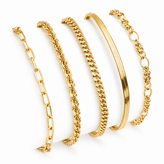 Ellis Renner | Armbåndssæt i guld
