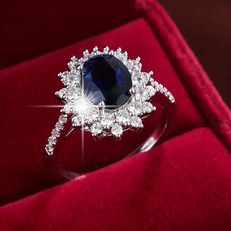 Bague Halo Saphir en Or