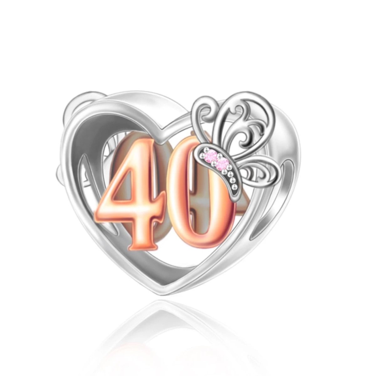 Charm Cœur Papillon 40 Ans