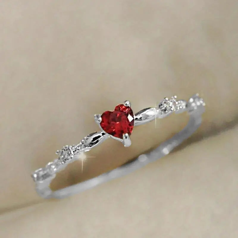 Bague Cœur Rubis en or