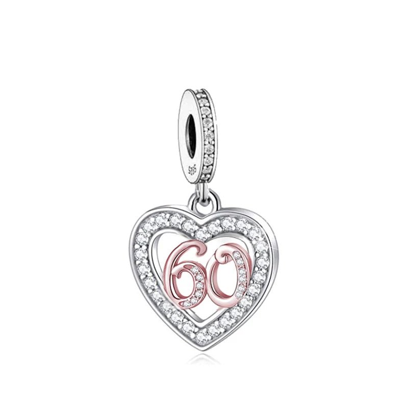 Charm Pendant Cœur Or Rose 60 Ans