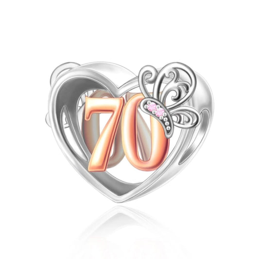 Charm Cœur Papillon 70 Ans