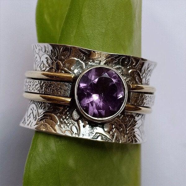 Bague de méditation bohème en cristal
