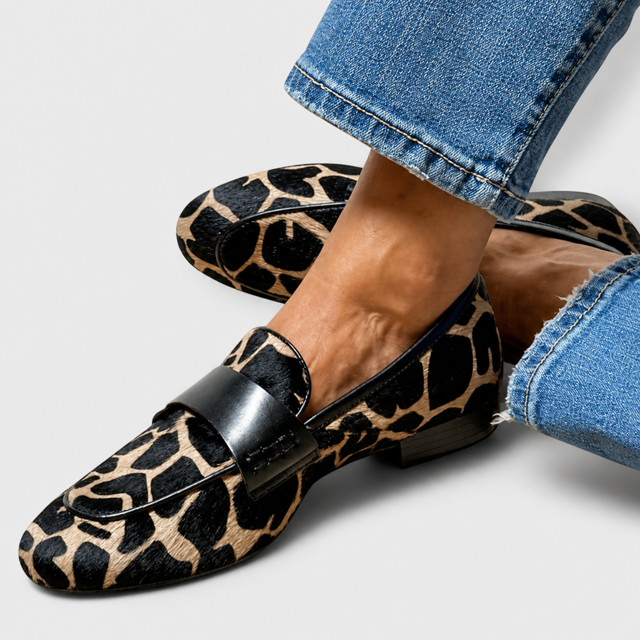 Léonie™ | Loafer i leopard