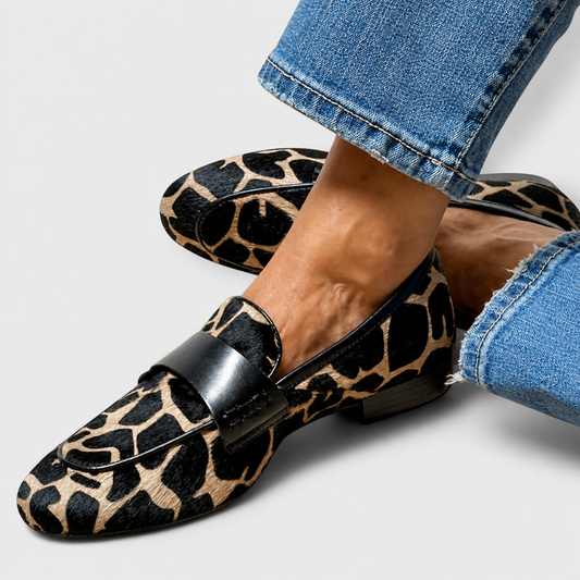 Léonie™ | Loafer i leopard