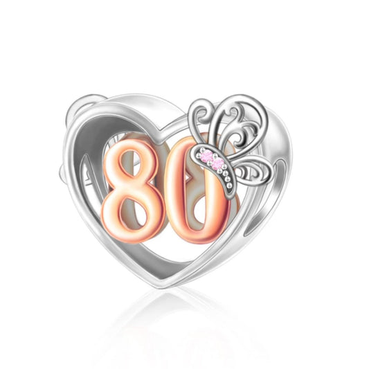 Charm Cœur Papillon 80 Ans