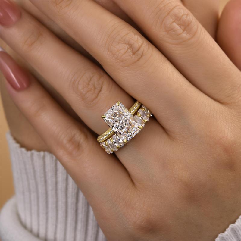Élégante Bague Diamant Taille Coussin en Or