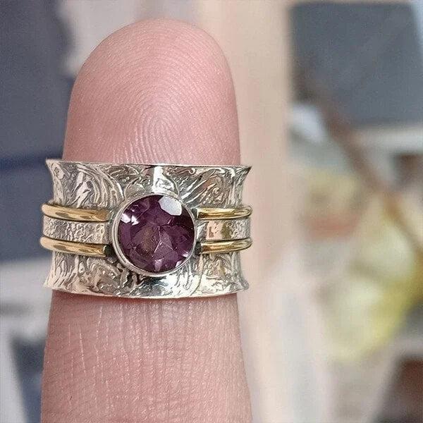 Bague de méditation bohème en cristal