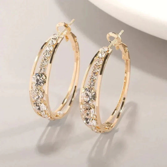 Élégantes boucles d'oreilles étincelantes