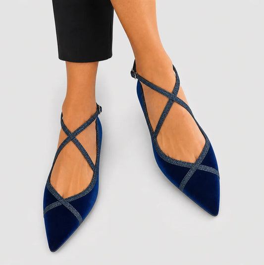 Noëlle™ | Chikke marineblå loafers