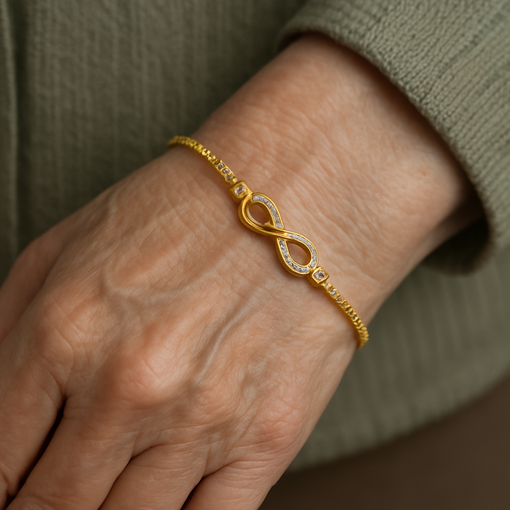 Bracelet Infini Ajustable en Argent