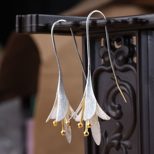 Boucles d'oreilles Fleurs en Argent