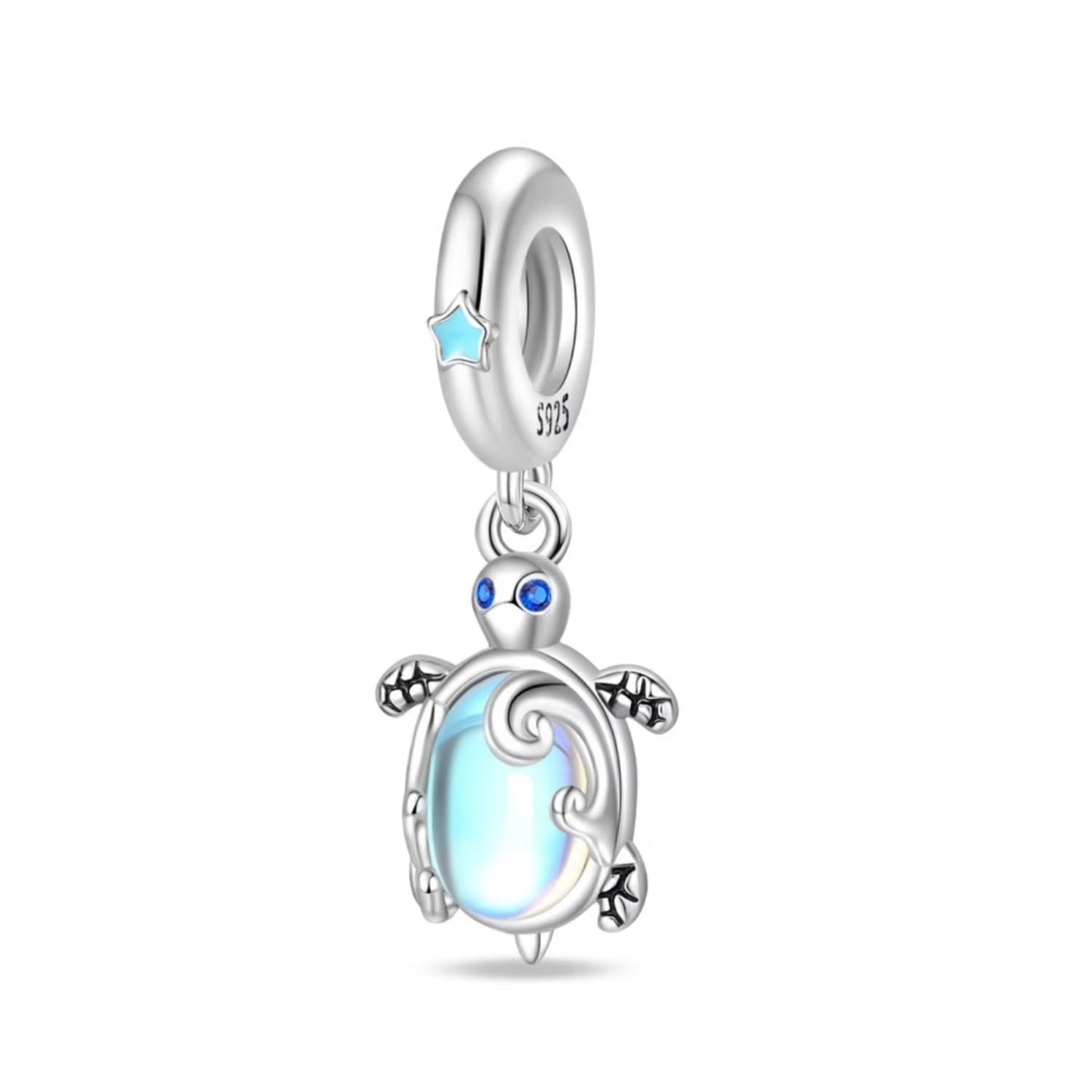 Charm Pendant Tortue Marine Irisée Éclat Océan