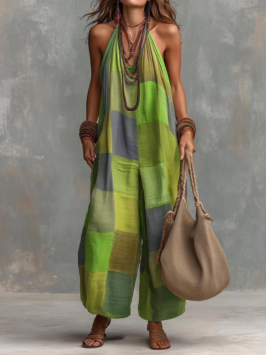 Patchwork Bohème™ Jumpsuit – Friskhed og frihed i en unik kunstnerisk stil