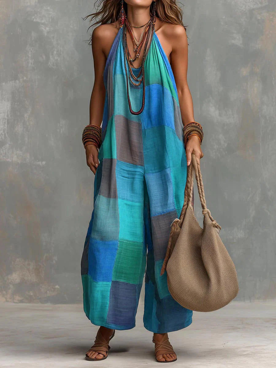 Patchwork Bohème™ Jumpsuit – Friskhed og frihed i en unik kunstnerisk stil