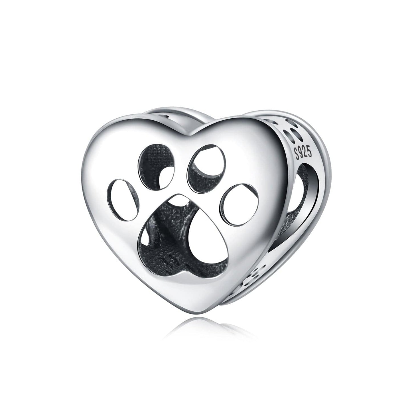Charm Empreinte de Patte Ajourée