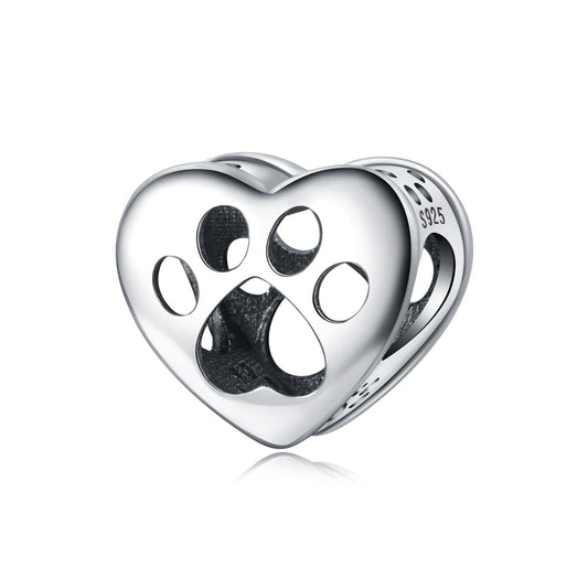 Charm Empreinte de Patte Ajourée