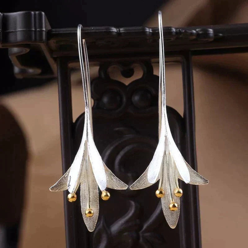Boucles d'oreilles Fleurs en Argent