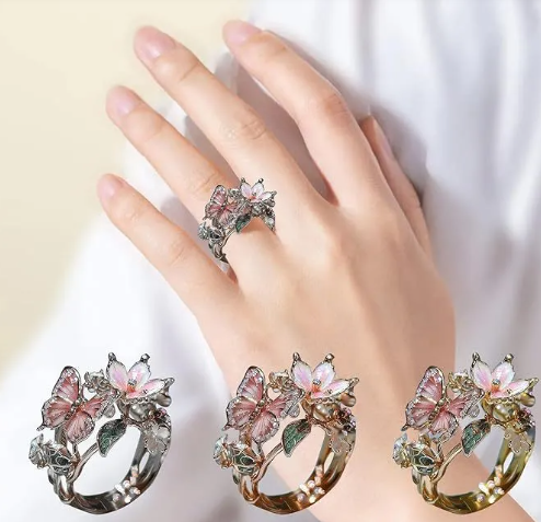 Bague Florale Vintage Dorée Prifddinas