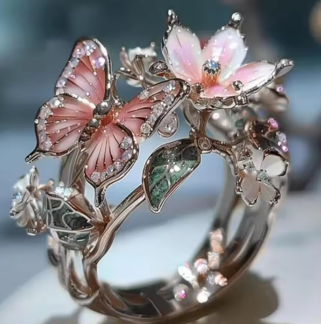 Bague Florale Vintage Dorée Prifddinas