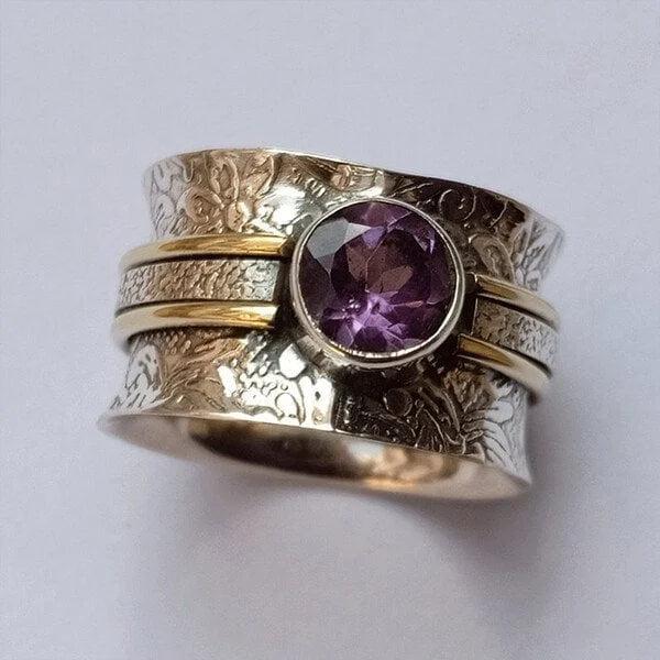 Bague de méditation bohème en cristal