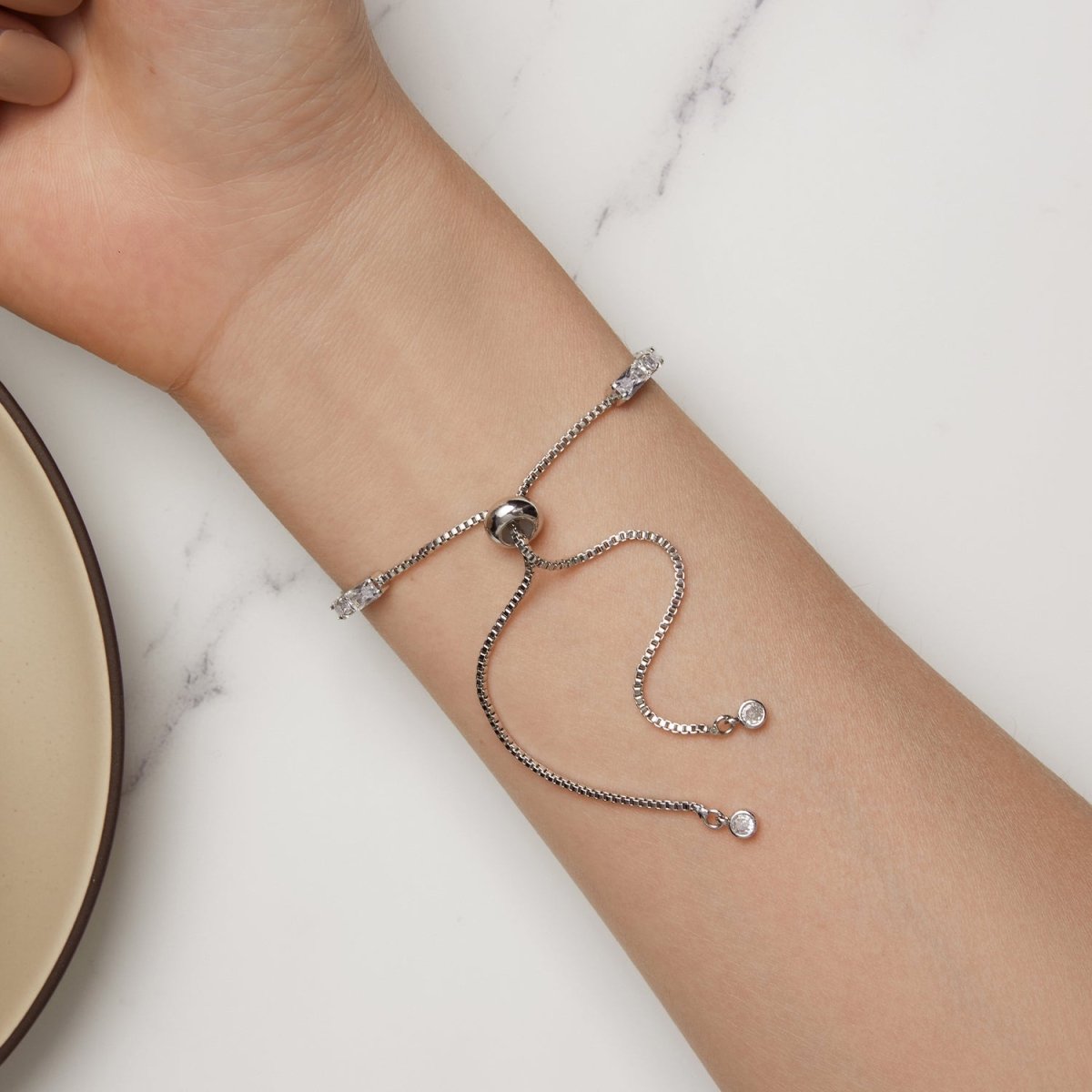 Bracelet Réglable en Cristal Taille Mixte