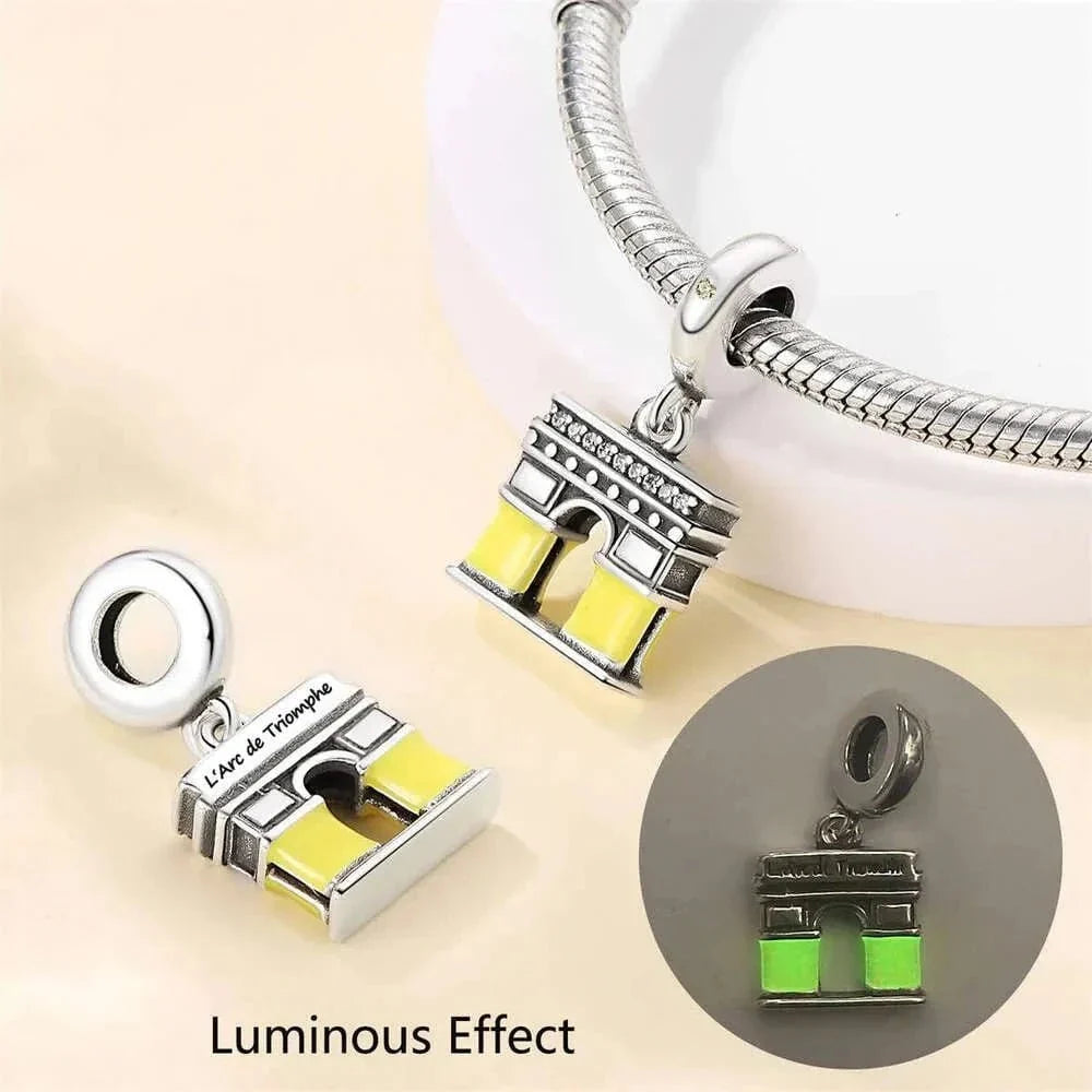 Charm Pendant Arc de Triomphe Phosphorescent